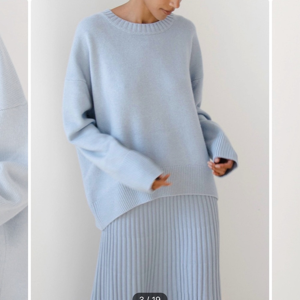 Commense Light Blue Crew Neck Sweater